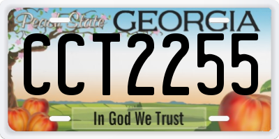 GA license plate CCT2255