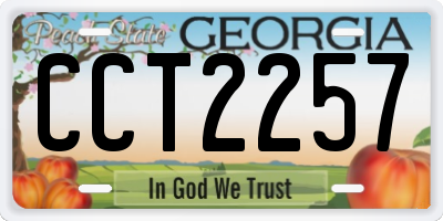 GA license plate CCT2257