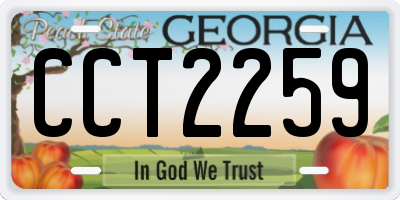 GA license plate CCT2259