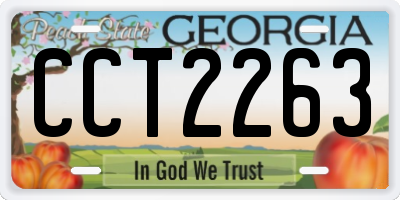 GA license plate CCT2263