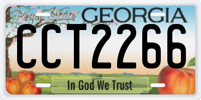 GA license plate CCT2266