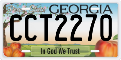 GA license plate CCT2270