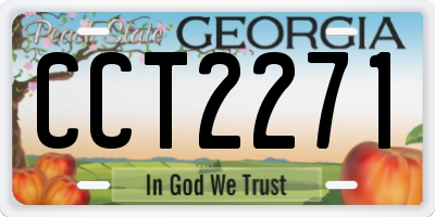 GA license plate CCT2271