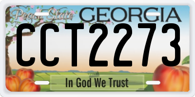 GA license plate CCT2273
