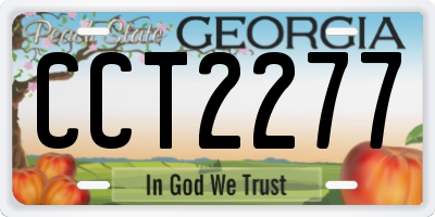 GA license plate CCT2277