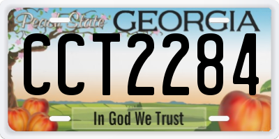 GA license plate CCT2284