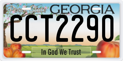 GA license plate CCT2290