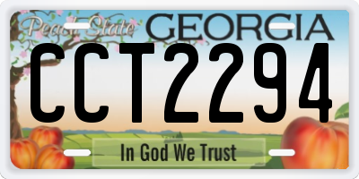 GA license plate CCT2294