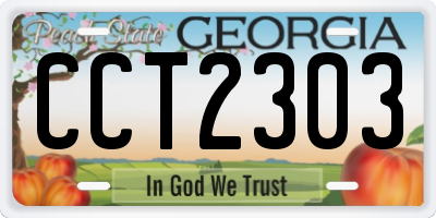 GA license plate CCT2303
