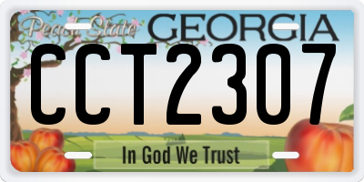 GA license plate CCT2307