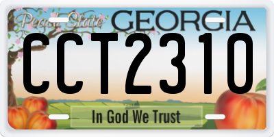 GA license plate CCT2310