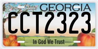 GA license plate CCT2323