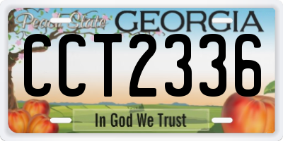 GA license plate CCT2336