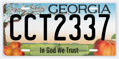 GA license plate CCT2337