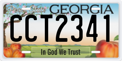 GA license plate CCT2341