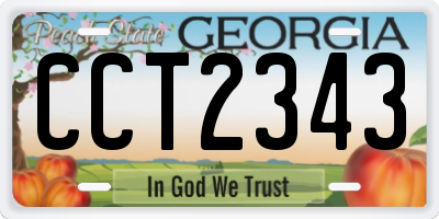 GA license plate CCT2343