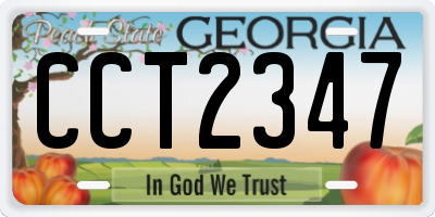 GA license plate CCT2347