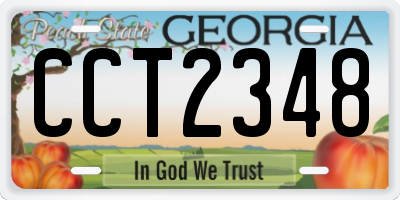 GA license plate CCT2348