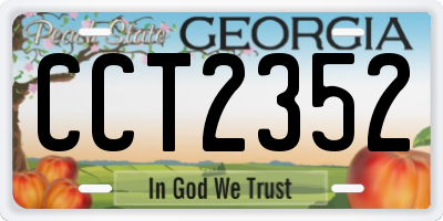 GA license plate CCT2352