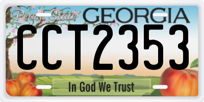 GA license plate CCT2353