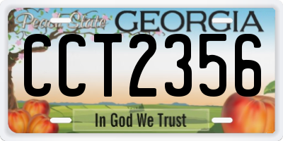 GA license plate CCT2356