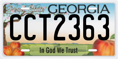 GA license plate CCT2363