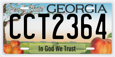 GA license plate CCT2364