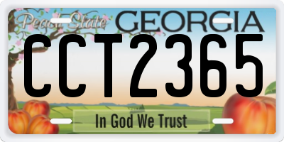 GA license plate CCT2365