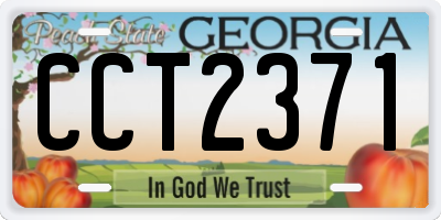 GA license plate CCT2371