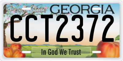 GA license plate CCT2372