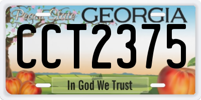 GA license plate CCT2375