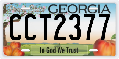 GA license plate CCT2377