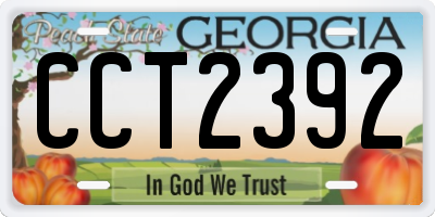 GA license plate CCT2392