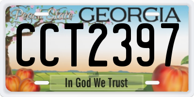 GA license plate CCT2397