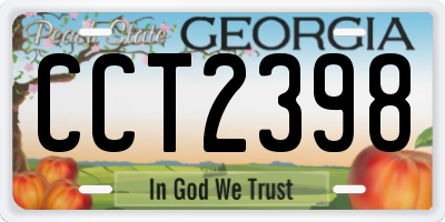 GA license plate CCT2398