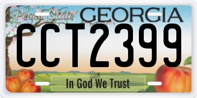 GA license plate CCT2399