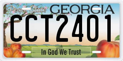 GA license plate CCT2401