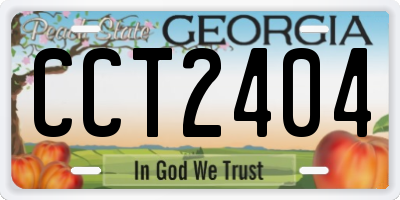 GA license plate CCT2404