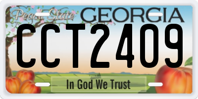 GA license plate CCT2409