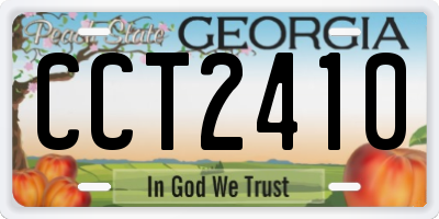 GA license plate CCT2410