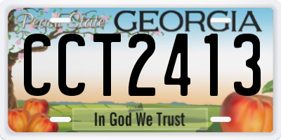 GA license plate CCT2413