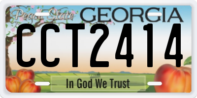GA license plate CCT2414