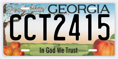 GA license plate CCT2415