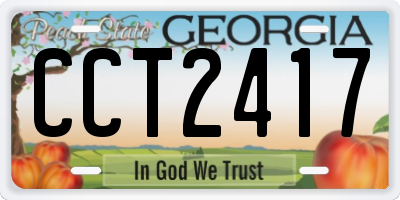 GA license plate CCT2417