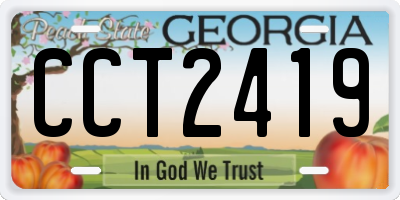GA license plate CCT2419