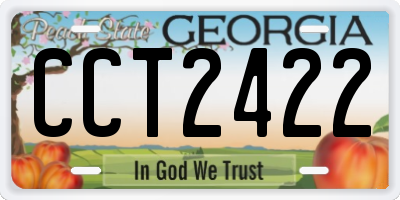 GA license plate CCT2422
