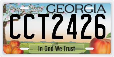 GA license plate CCT2426