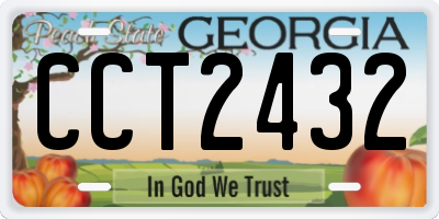 GA license plate CCT2432