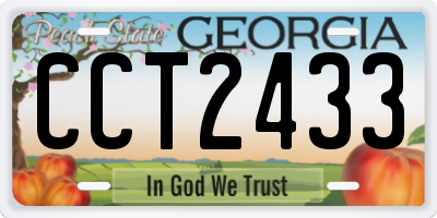 GA license plate CCT2433