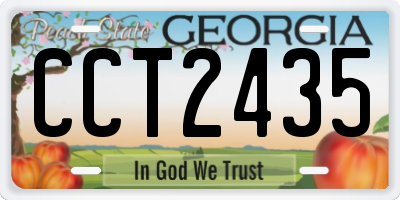 GA license plate CCT2435